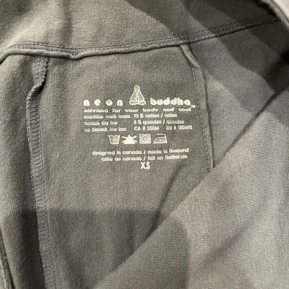 Neon Buddha Jacket Women’s XS Gray Open Pockets 3/4 Sleeves Cardigan - Picture 2 of 5